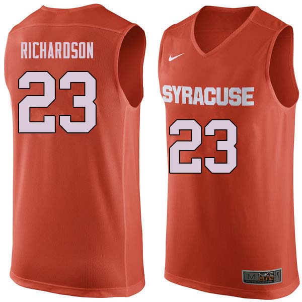 Men #23 Malachi Richardson Syracuse Orange College Basketball Jerseys Sale-Orange